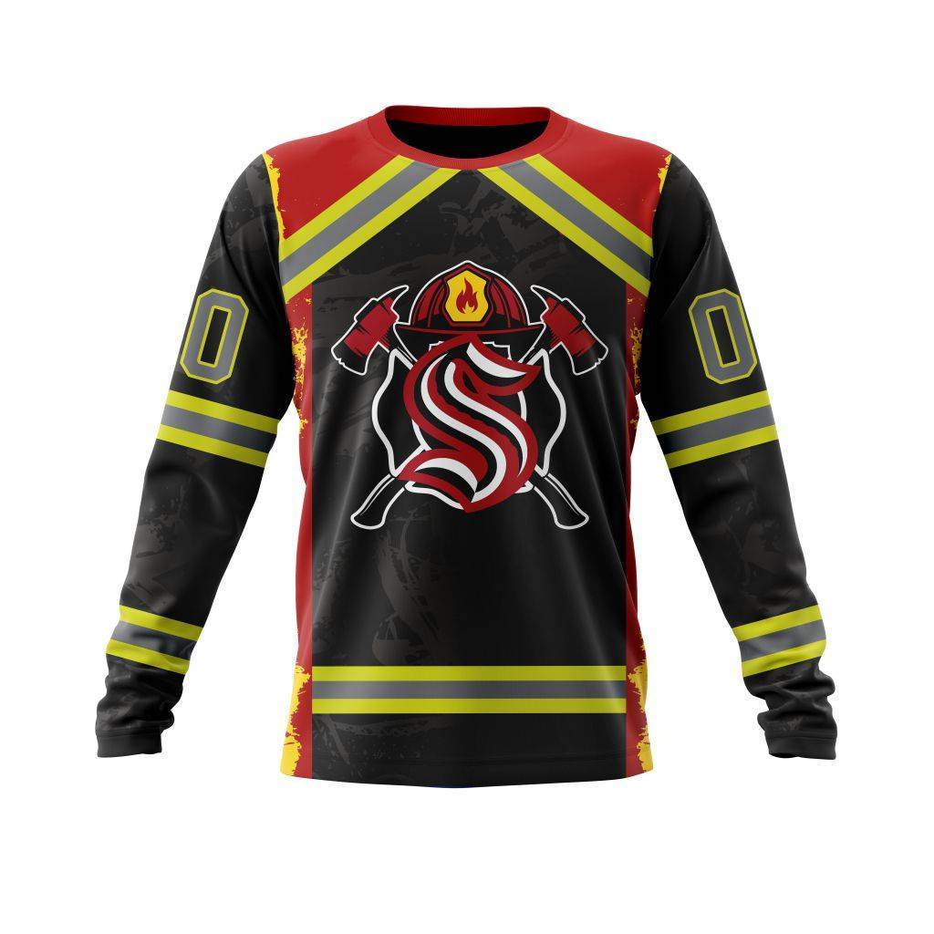 Personalized-Seattle-Kraken-Honor-Firefighter-Unisex-Sweatshirt-SWS3769 Personalized Seattle Kraken Honor Firefighter Unisex Sweatshirt SWS3769