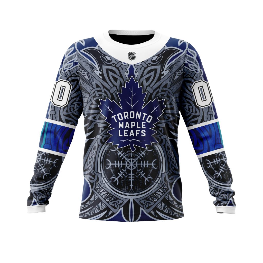 Personalized-Toronto-Maple-Leafs-Dark-Norse-Viking-Symbols-Unisex-Sweatshirt-SWS3794 Personalized Toronto Maple Leafs Dark Norse Viking Symbols Unisex Sweatshirt SWS3794