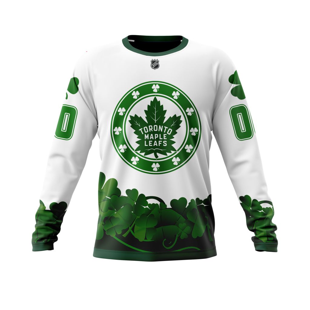 Personalized-Toronto-Maple-Leafs-Happy-St.Patrick-Days-Unisex-Sweatshirt-SWS3795 Personalized Toronto Maple Leafs Happy St.Patrick Days Unisex Sweatshirt SWS3795