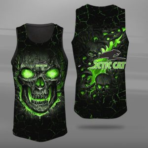 Arctic Cat Skull Unisex Tank Top Basketball Jersey Style Gym Muscle Tee JTT589