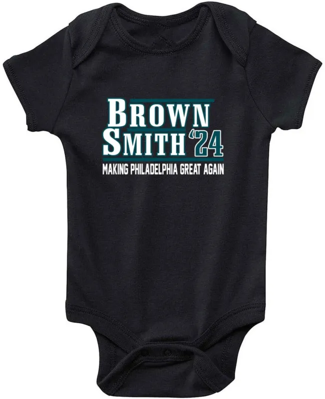 Baby-Onesie-Aj-Brown-Devonta-Smith-Philadelphia-Eagles-Philly-2024-Creeper-Romper Baby Onesie Aj Brown Devonta Smith Philadelphia Eagles Philly 2024 Creeper Romper