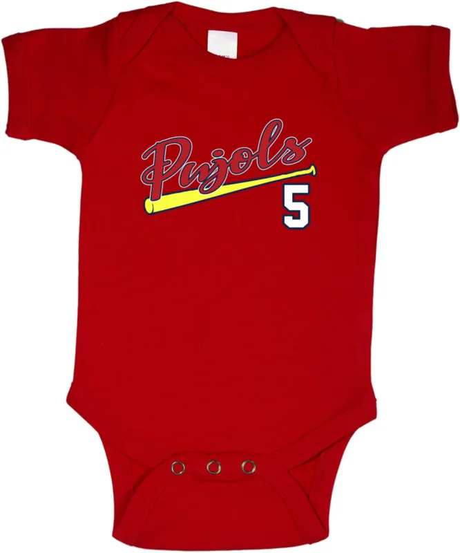 Baby-Onesie-Albert-Pujols-St-Louis-Cardinals-Logo-Creeper-Romper Baby Onesie Albert Pujols St Louis Cardinals Logo Creeper Romper