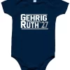 Baby Onesie Babe Ruth Lou Gehrig New York Yankees Murders Row 1927 Creeper Romper