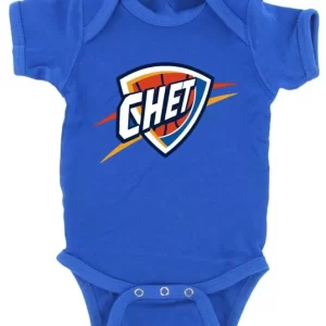 Baby Onesie Chet Holmgren Oklahoma City Thunder Okc Logo Creeper Romper