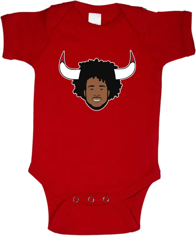Baby-Onesie-Coby-White-Unc-Chicago-Bulls-Logo-Creeper-Romper Baby Onesie Coby White Unc Chicago Bulls Logo Creeper Romper
