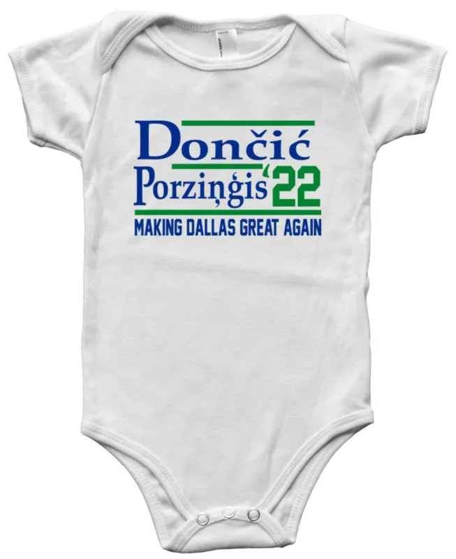 Baby-Onesie-Dallas-Mavericks-Luka-Doncic-Kristaps-Porzingis-2022-Creeper-Romper Baby Onesie Dallas Mavericks Luka Doncic Kristaps Porzingis 2022 Creeper Romper