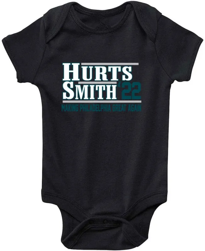 Baby-Onesie-Jalen-Hurts-Devonta-Smith-Philadelphia-Eagles-Philly-Creeper-Romper Baby Onesie Jalen Hurts Devonta Smith Philadelphia Eagles Philly Creeper Romper