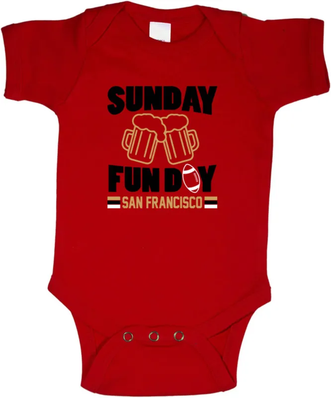 Baby-Onesie-Jimmy-Garoppolo-George-Kittle-San-Francisco-49Ers-Sunday-Fun-Creeper-Romper Baby Onesie Jimmy Garoppolo George Kittle San Francisco 49Ers Sunday Fun Creeper Romper