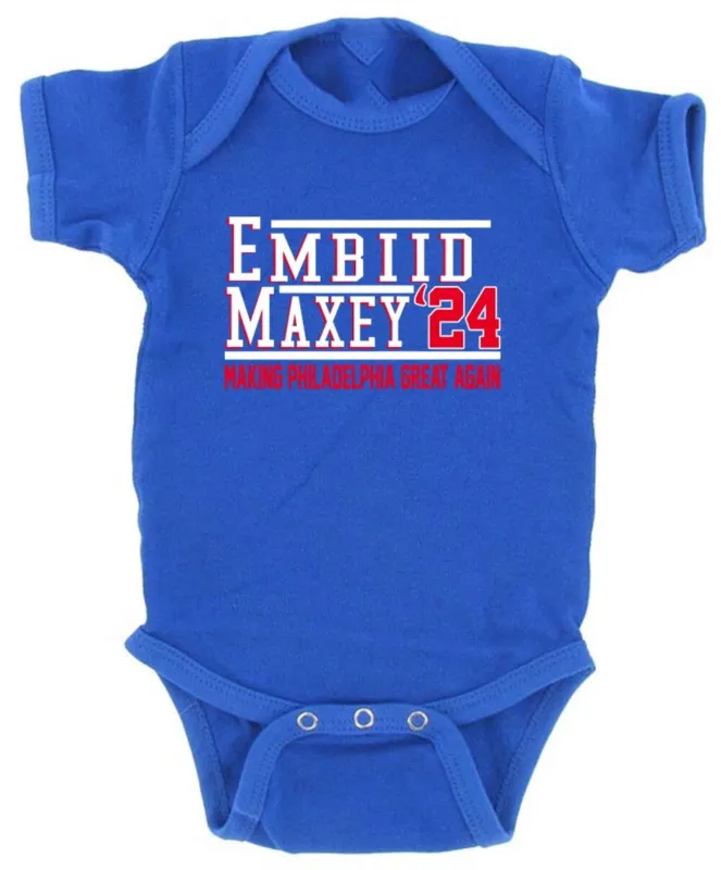 Baby-Onesie-Joel-Embiid-Tyrese-Maxey-2024-Philadelphia-76Ers-Creeper-Romper Baby Onesie Joel Embiid Tyrese Maxey 2024 Philadelphia 76Ers Creeper Romper