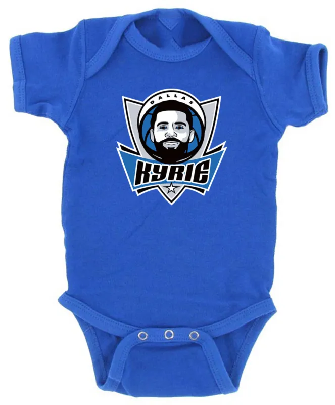 Baby-Onesie-Kyrie-Irving-Dallas-Mavericks-Mavs-Logo-Creeper-Romper Baby Onesie Kyrie Irving Dallas Mavericks Mavs Logo Creeper Romper