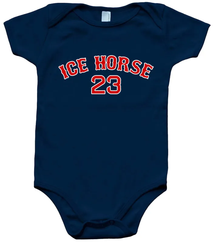 Baby-Onesie-Michael-Chavis-Boston-Red-Sox-The-Ice-Horse-Logo-Creeper-Romper Baby Onesie Michael Chavis Boston Red Sox The Ice Horse "Logo" Creeper Romper
