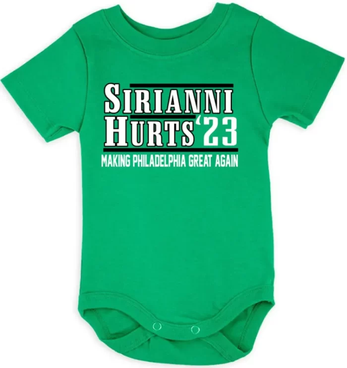 Baby Onesie Nick Sirianni Jalen Hurts 2023 Philadelphia Eagles Creeper Romper