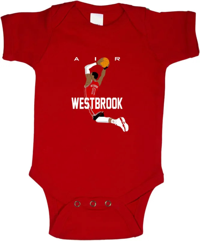 Baby-Onesie-Russell-Westbrook-Brodie-Rockets-Air-Dunk-Creeper-Romper Baby Onesie Russell Westbrook Brodie Rockets "Air Dunk" Creeper Romper