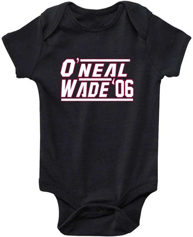 Baby-Onesie-Shaquille-ONeal-Shaq-Dwyane-Wade-Miami-Heat-2006-Creeper-Romper Baby Onesie Shaquille O'Neal Shaq Dwyane Wade Miami Heat 2006 Creeper Romper