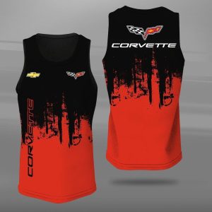 Chevrolet Corvette Unisex Tank Top Basketball Jersey Style Gym Muscle Tee JTT572