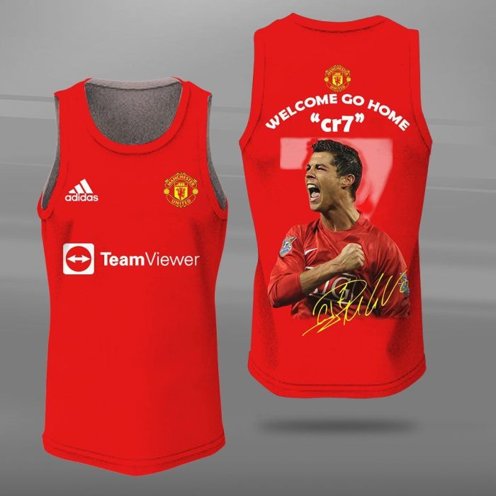 Cristiano Ronaldo - Manchester United Unisex Tank Top Basketball Jersey Style Gym Muscle Tee JTT586