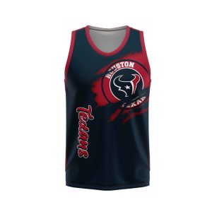 Houston Texans Unisex Tank Top Basketball Jersey Style Gym Muscle Tee JTT868