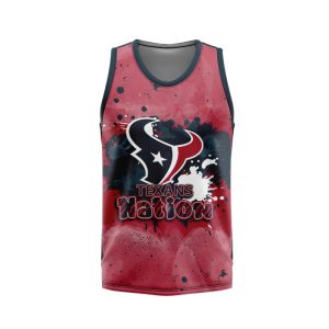 Houston Texans Unisex Tank Top Basketball Jersey Style Gym Muscle Tee JTT869