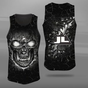 Jeep Wrangler Skull Unisex Tank Top Basketball Jersey Style Gym Muscle Tee JTT623