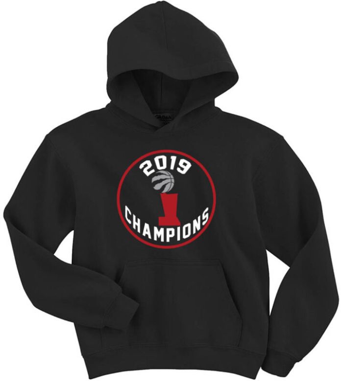 Kawhi Leonard Toronto Raptors 2019 Champions Circle Logo Troph Hooded Sweatshirt Unisex Hoodie