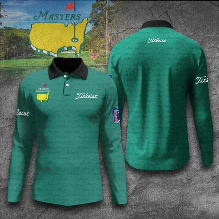Masters Tournament Titleist Long Sleeve Polo Shirt Golf Shirt GLP017