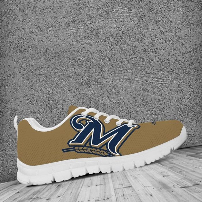Milwaukee Brewers MLB Canvas Shoes Running Shoes White Shoes Fly Sneakers