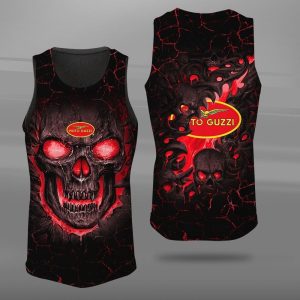 Moto Guzzi Skull Unisex Tank Top Basketball Jersey Style Gym Muscle Tee JTT632