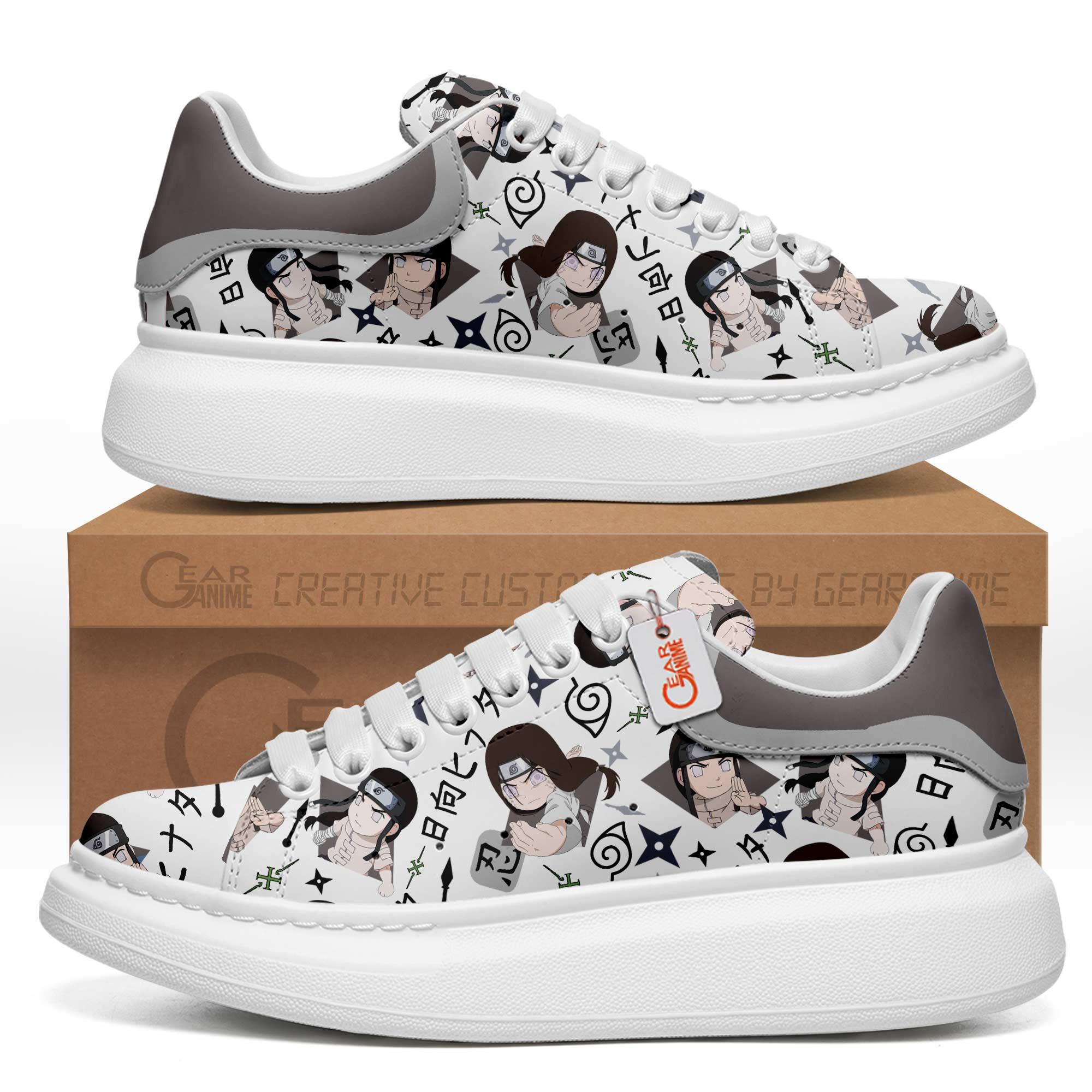 Neji-Hyuga-Pattern-MQ-Shoes-Custom-Sneakers-GMQ061 Neji Hyuga Pattern MQ Shoes Custom Sneakers GMQ061