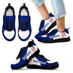 New York Yankees MLB Canvas Shoes Running Shoes Black Shoes Fly Sneakers