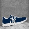 New York Yankees MLB Canvas Shoes Running Shoes White Shoes Fly Sneakers
