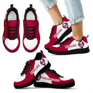 Philadelphia Phillies MLB Football Canvas Shoes Running Shoes Black Shoes Fly Sneakers