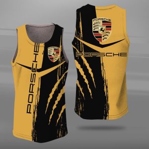 Porsche Unisex Tank Top Basketball Jersey Style Gym Muscle Tee JTT093