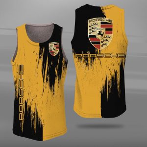 Porsche Unisex Tank Top Basketball Jersey Style Gym Muscle Tee JTT108