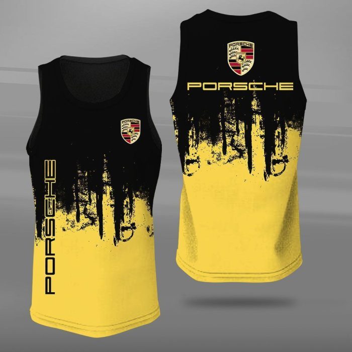 Porsche Unisex Tank Top Basketball Jersey Style Gym Muscle Tee JTT570