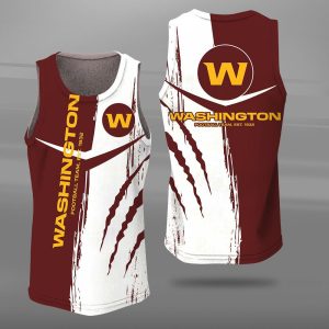 Washington Football Team Unisex Tank Top Basketball Jersey Style Gym Muscle Tee JTT274