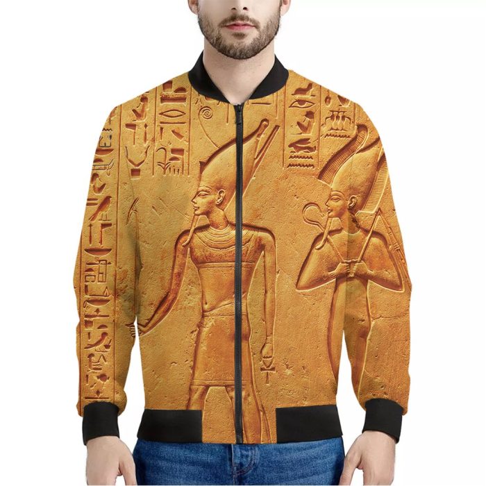 Ancient Egyptian Gods Print Bomber Jacket