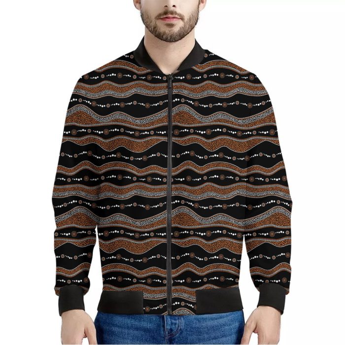 Australian Aboriginal Indigenous Print Bomber Jacket