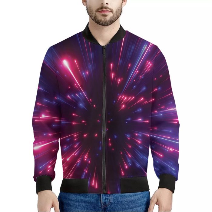 Cosmic Hyperspace Print Bomber Jacket