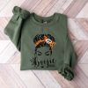 Halloween Boojie Mom Sweatshirt Boojie Mom Halloween Mom Messy Bun Mom Halloween Messy Bun Girl Spooky Season