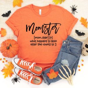 Momster Halloween Shirt Halloween Party Tshirt Halloween Spooky Shirt Hocus Pocus Shirts Halloween Funny Shirt