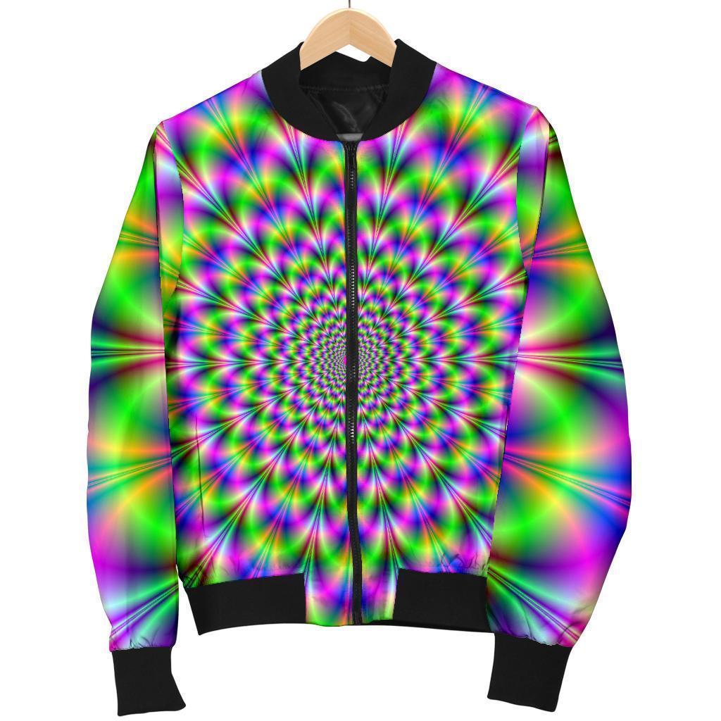 Neon Psychedelic Optical Illusion Bomber Jacket – We sell presents, you ...