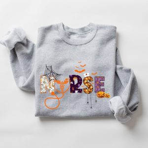 Nurse Halloween Sweatshirt Cute Nurse Halloween Sweatshirt Halloween Costume Nurse Halloween Sweater