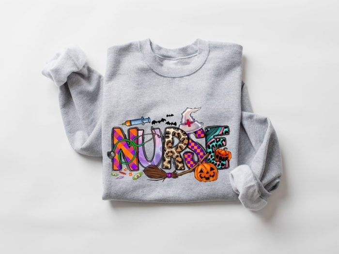 Nurse Halloween Sweatshirt Cute Nurse Halloween Sweatshirt Halloween Costume Nurse Halloween Sweater