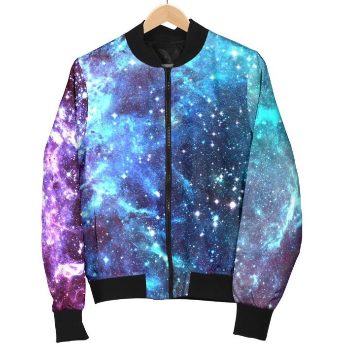 Starfield Nebula Galaxy Space Print Bomber Jacket