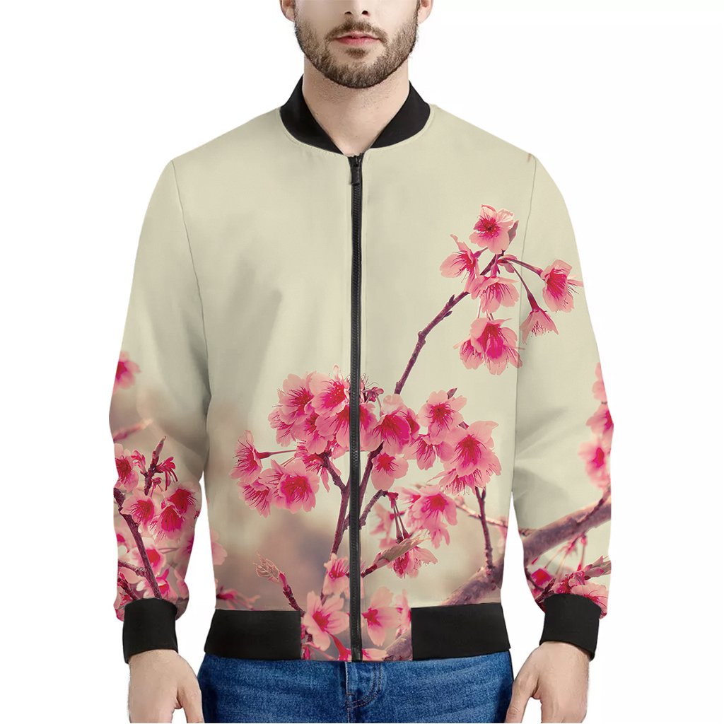 Vintage Cherry Blossom Print Bomber Jacket – We sell presents, you sell ...