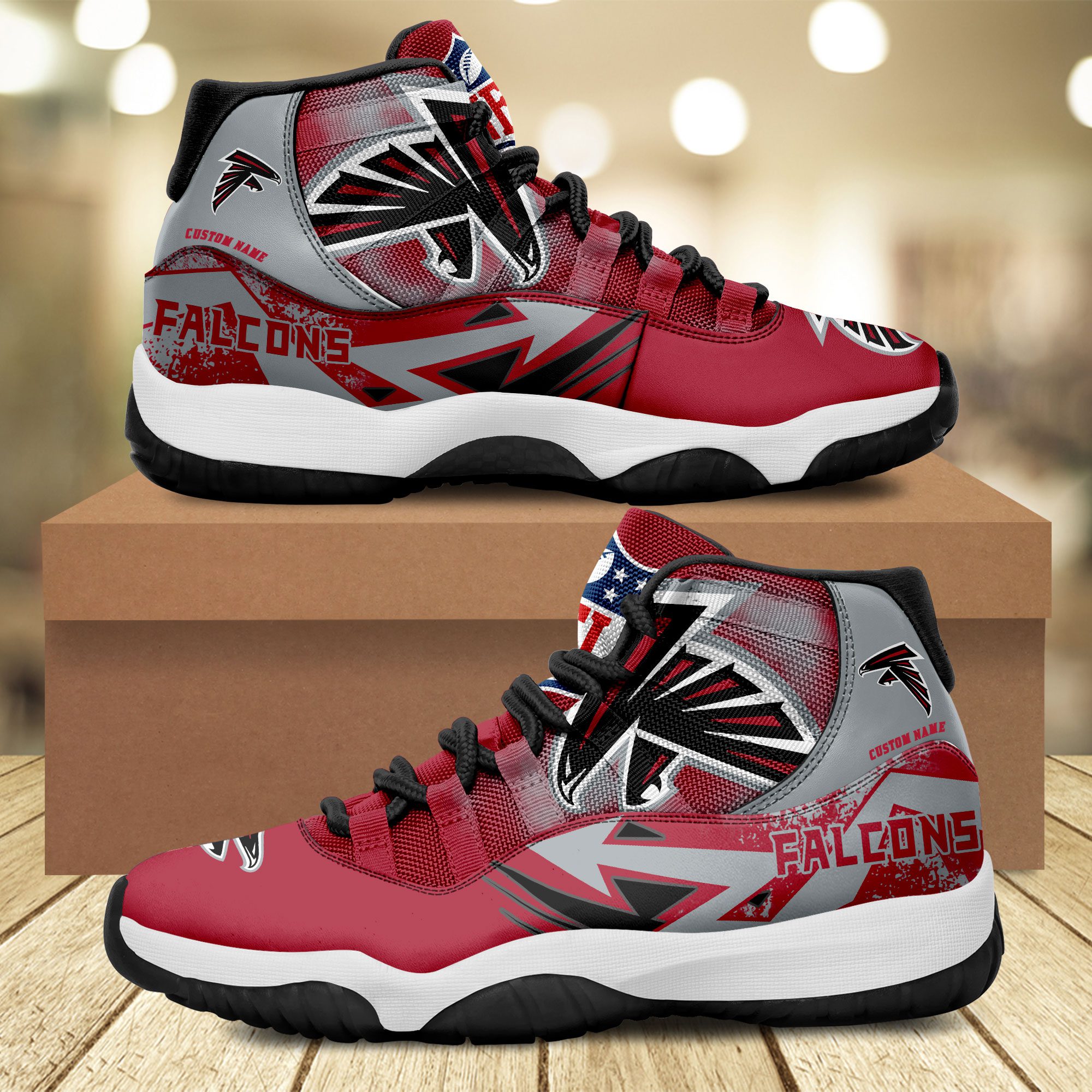 Atlanta-Falcons-Big-Logo-NFL-Personalized-JD11-Sneaker-Basketball-Shoes Atlanta Falcons Big Logo NFL Personalized JD11 Sneaker Basketball Shoes