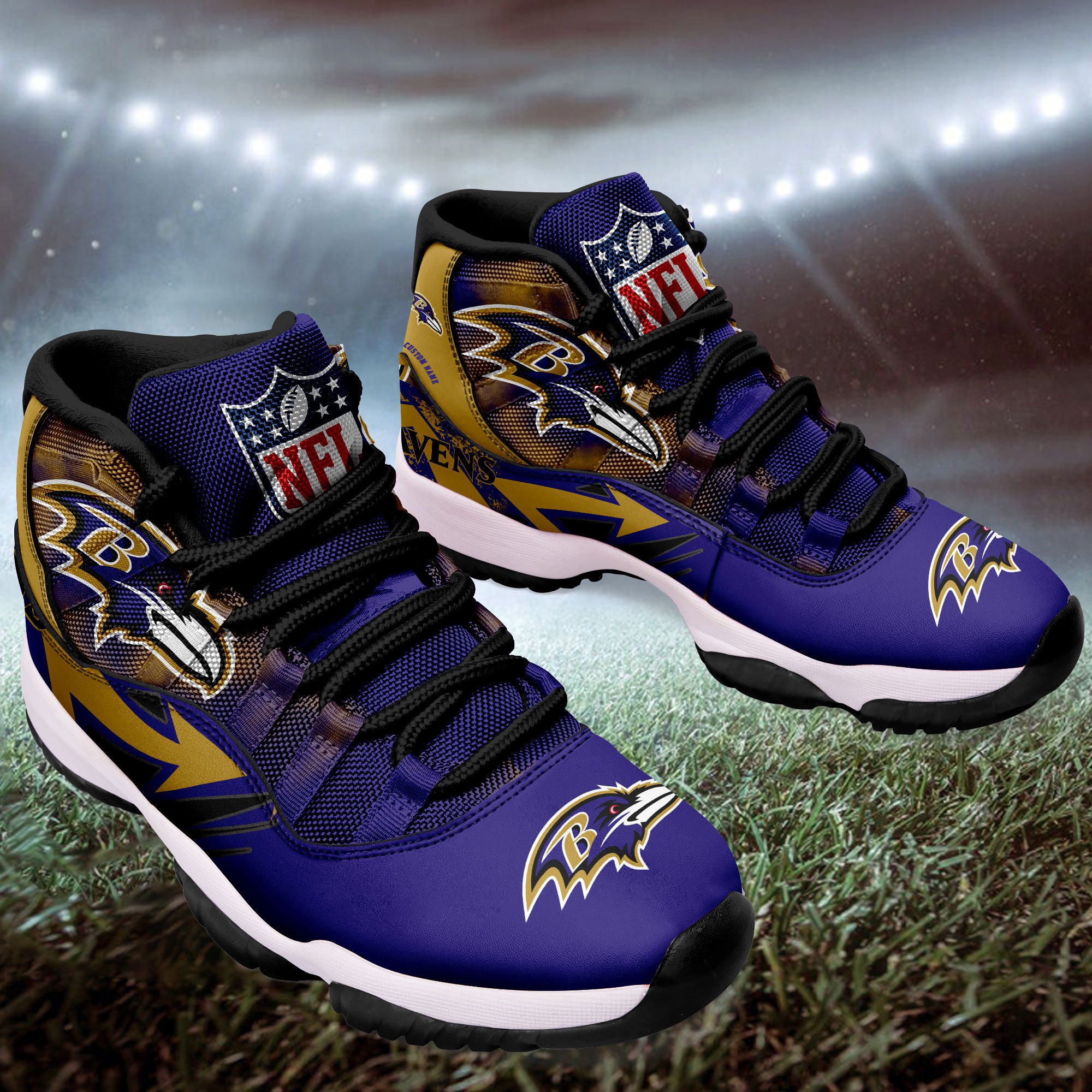 Baltimore-Ravens-Big-Logo-NFL-Personalized-JD11-Sneaker-Basketball-Shoes-1