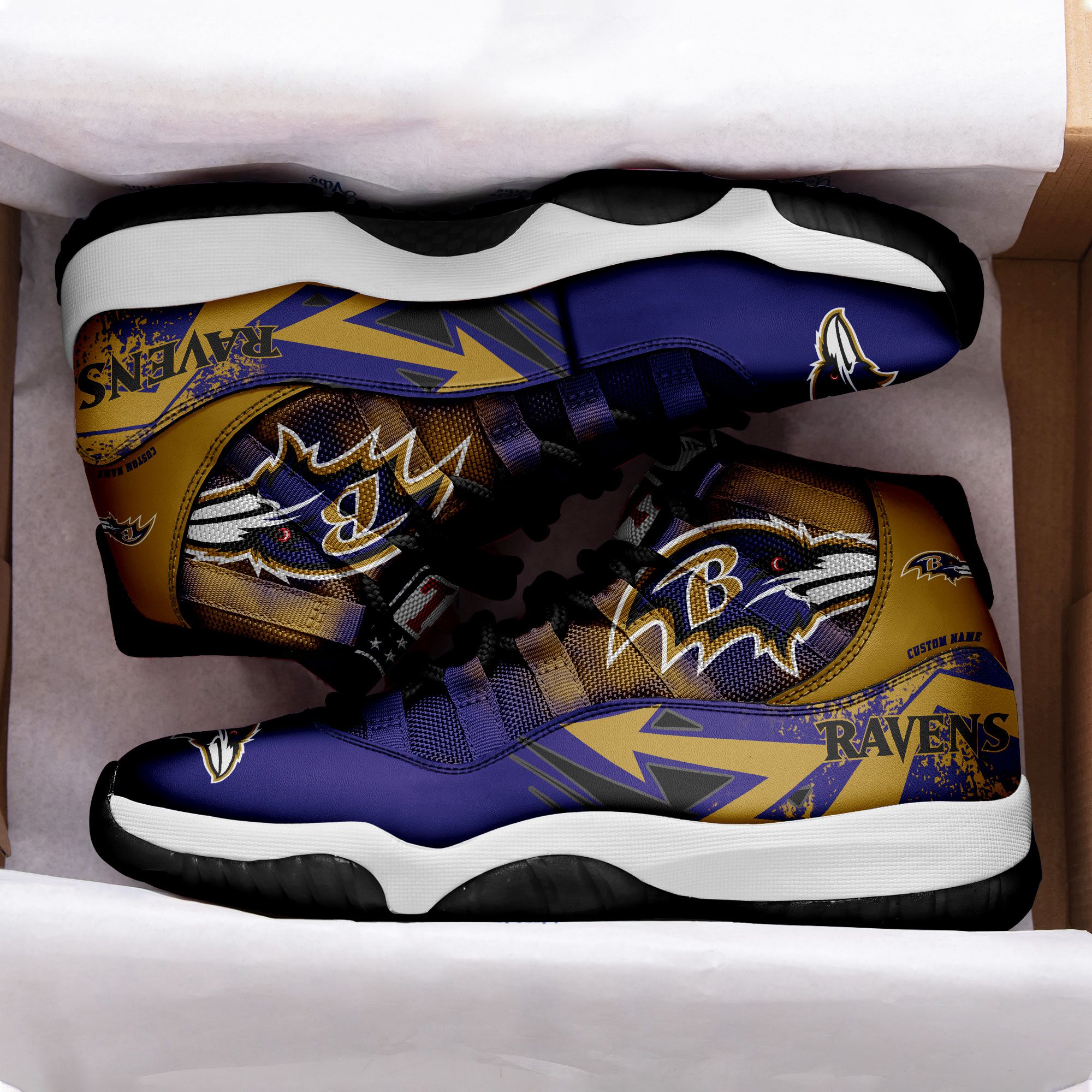 Baltimore-Ravens-Big-Logo-NFL-Personalized-JD11-Sneaker-Basketball-Shoes-2