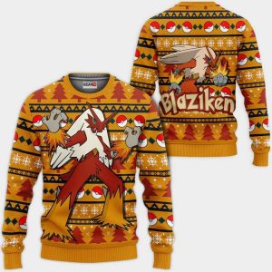 Blaziken Ugly Christmas Sweater Pullover Hoodie Custom Anime Xmas Gifts
