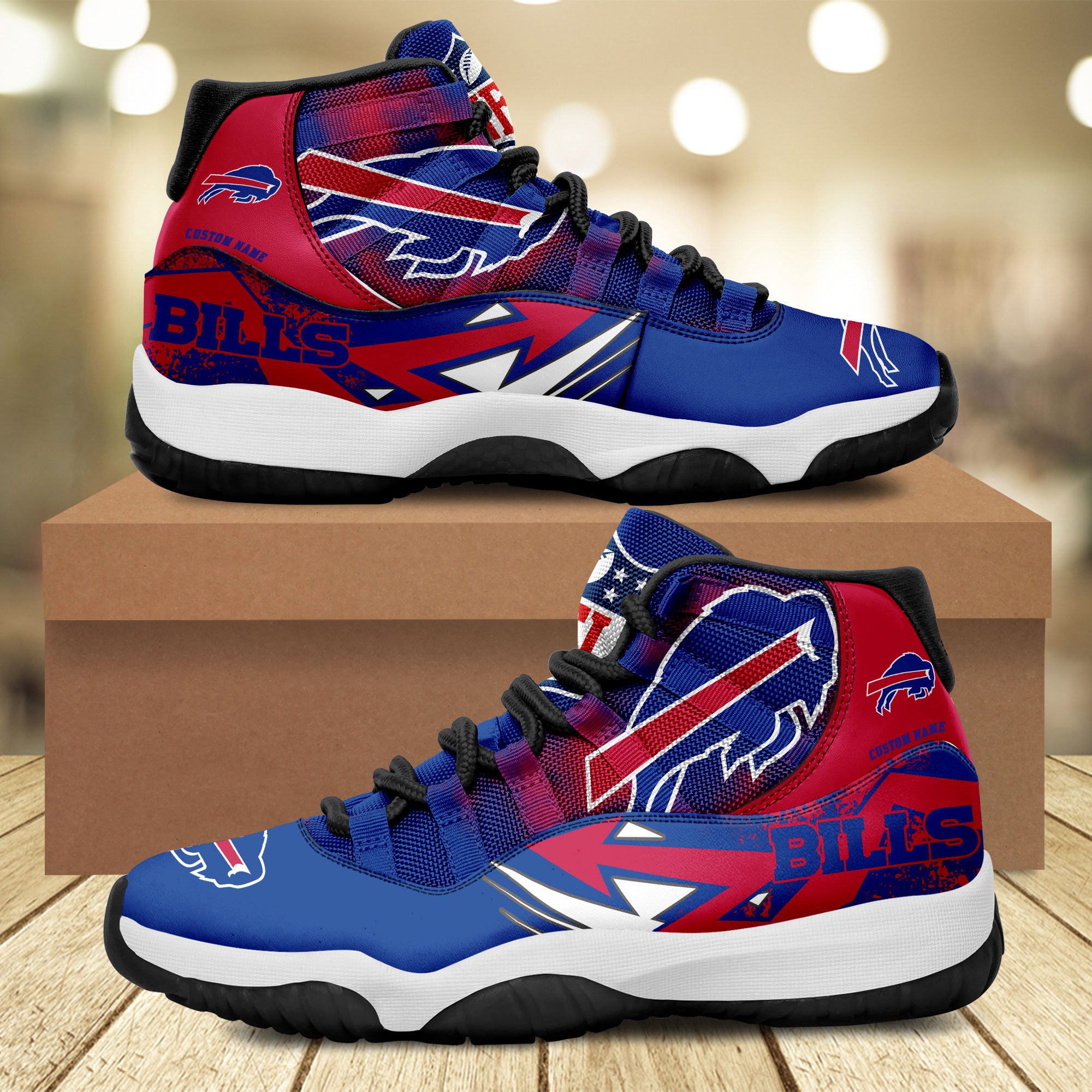 Buffalo-Bills-Big-Logo-NFL-Personalized-JD11-Sneaker-Basketball-Shoes Buffalo Bills Big Logo NFL Personalized JD11 Sneaker Basketball Shoes